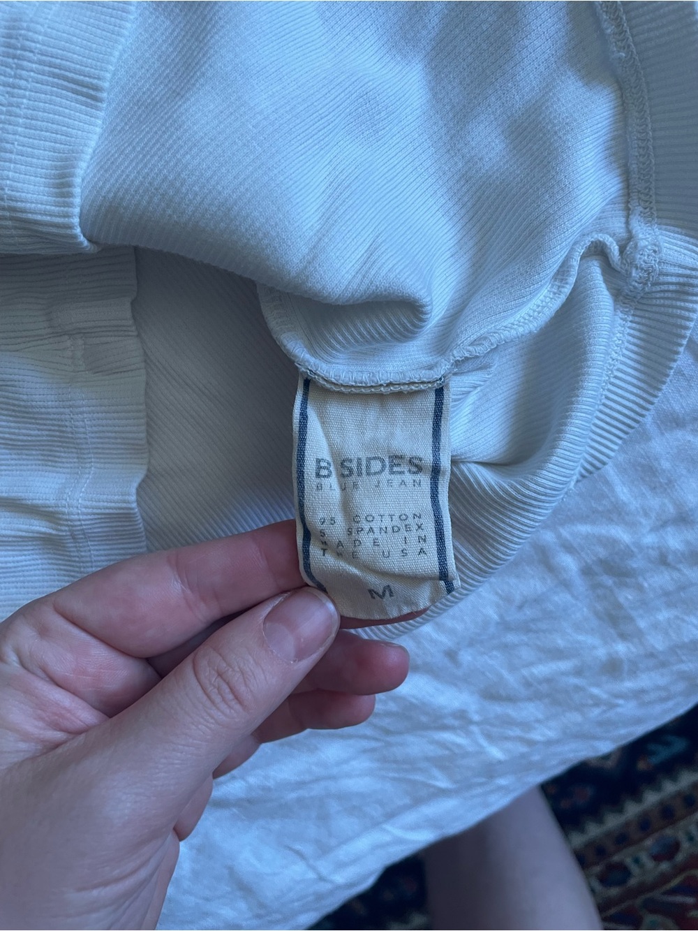 B Sides White Rib Tank - Picture 3 of 3